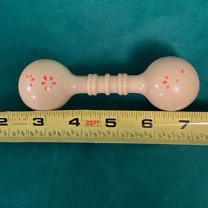 Vintage Baby Rattler - Yellow and old